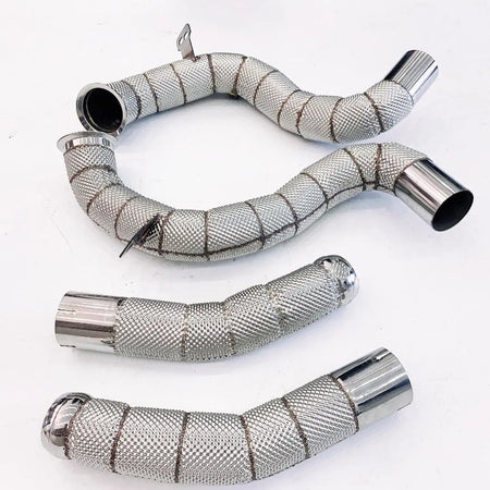 C63 AMG Catless Downpipes Foreignpipes