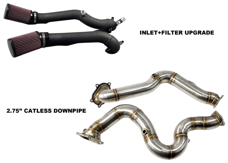 Audi Rs7/Rs6/S6/S7 4.0 Stage 2+ Bundle With Catless Downpipe Stage 2+ Inlet upgrade Bundle for audi rs7,s7,s6,rs6 Foreignpipes